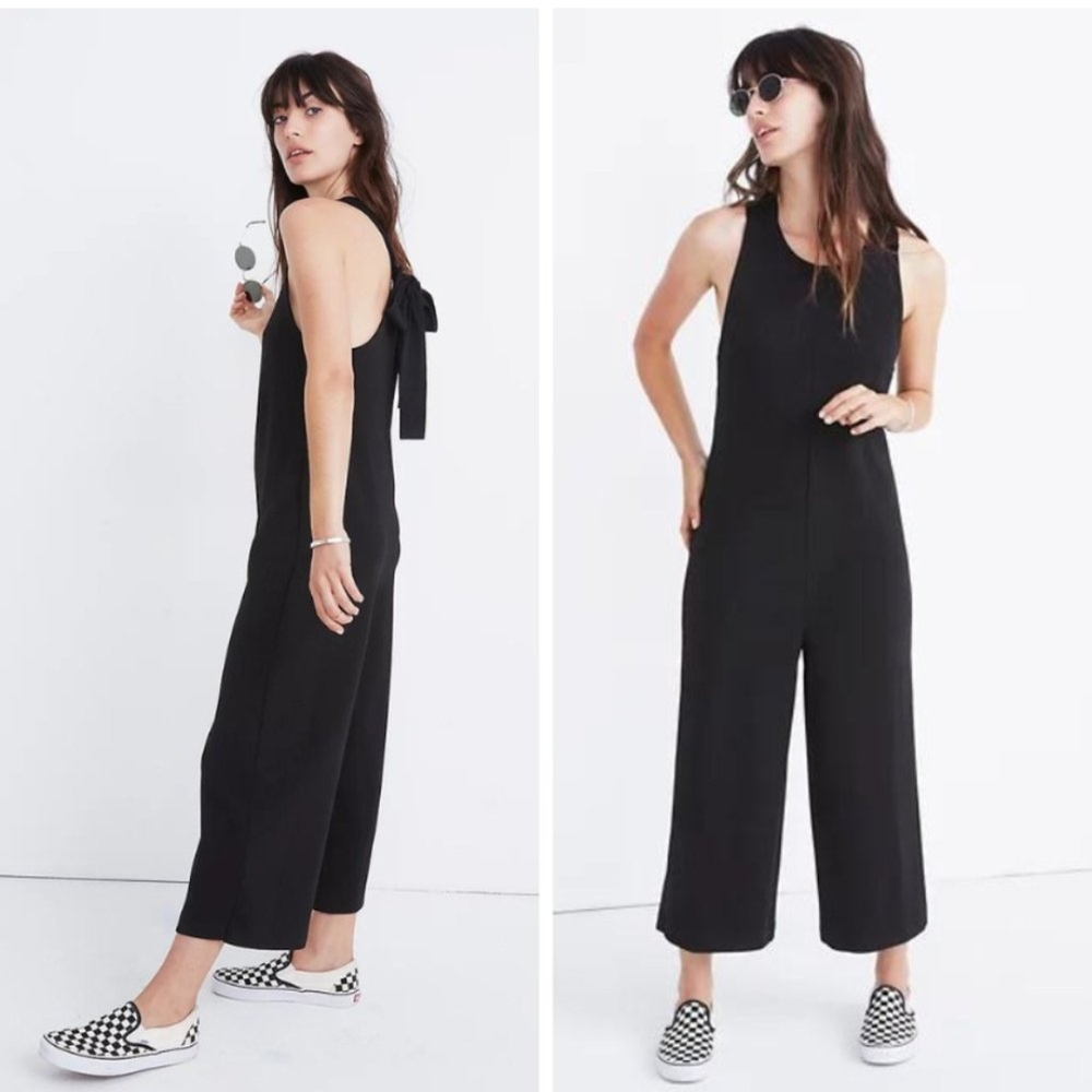 Madewell Tie-Back Black Jumpsuit